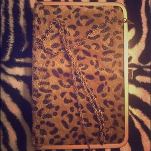 Leopard clutch/crossbody